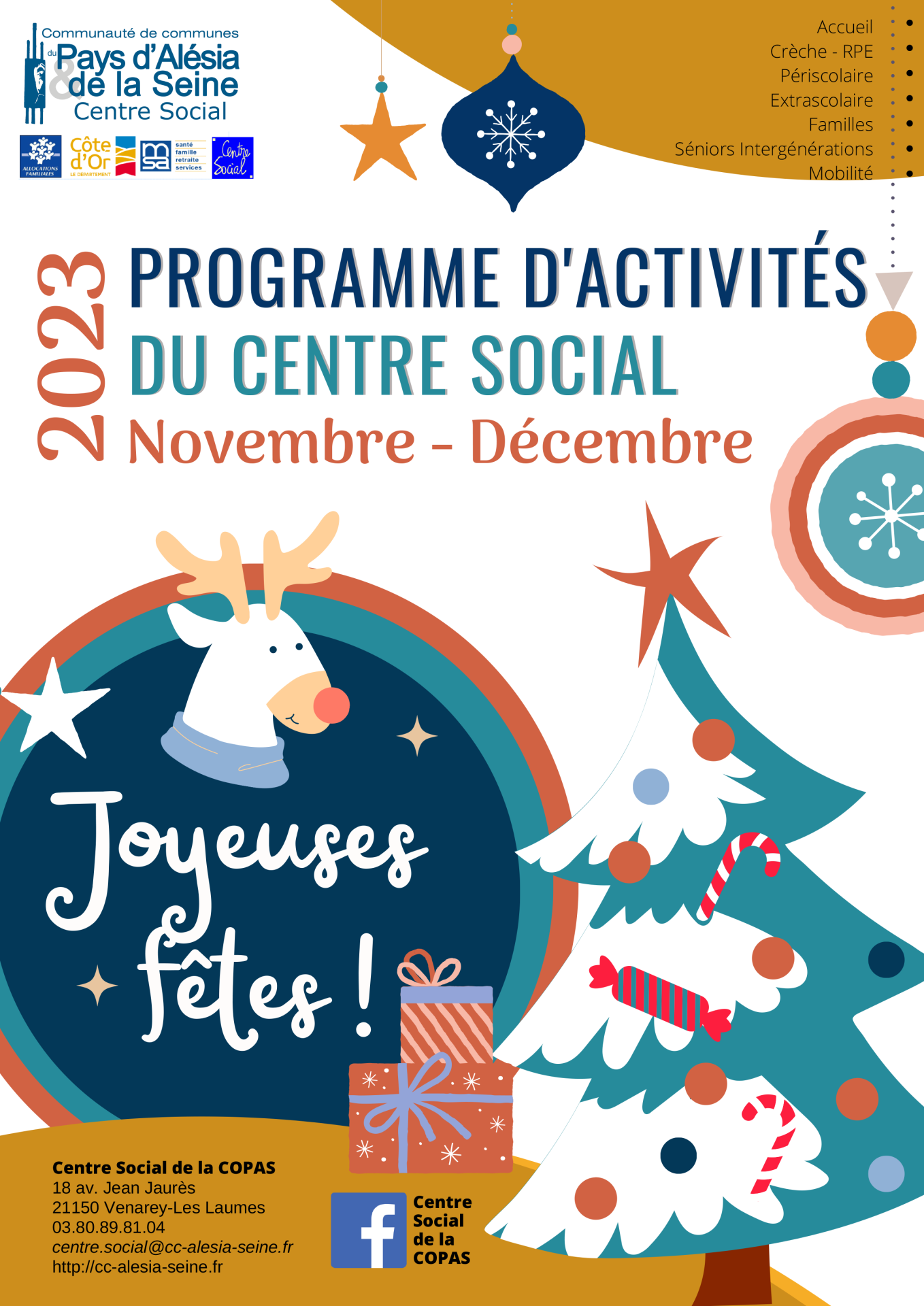 Programme du centre social novembre décembre 2023